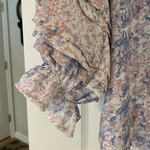 Kori Blue and Pink Floral Blouse - Picture 4 of 6
